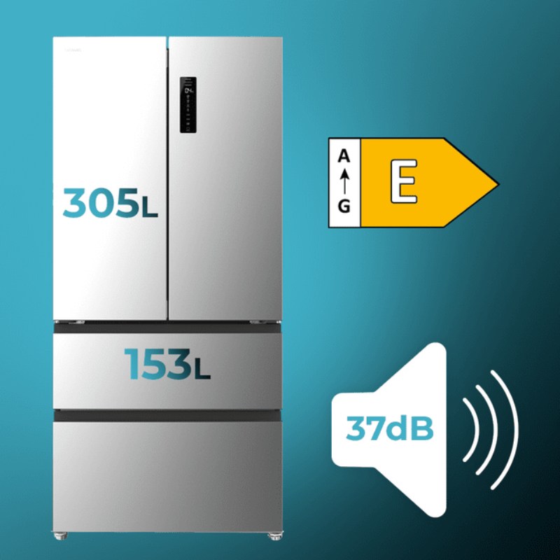 frigo americano cecotec a01_eu01_110541 190×83,3 clase/e inox - Imagen 5