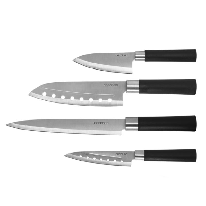 set de cuchillos cecotec 4u. santoku 01002 inox
