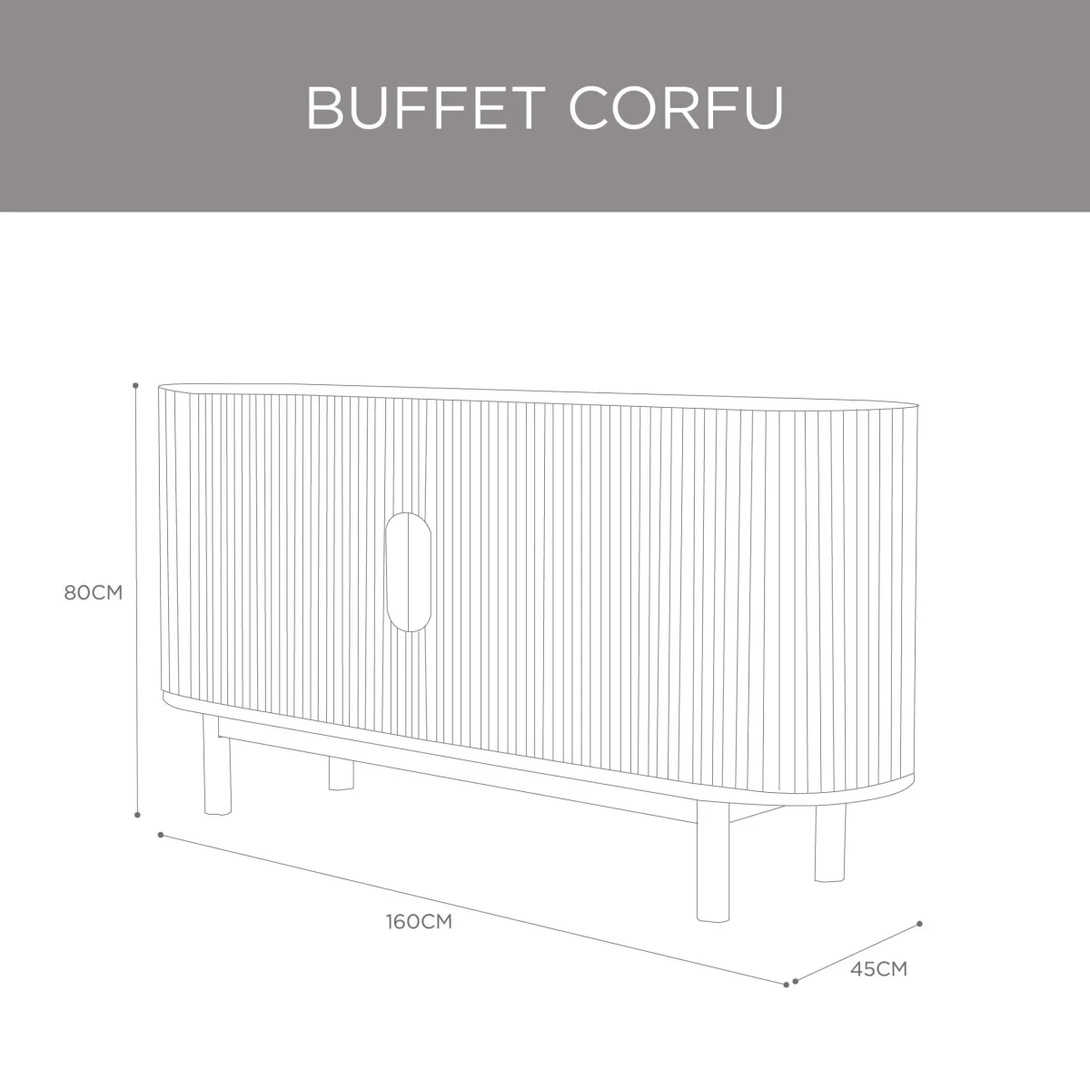 Buffet Corfu Blanco - Imagen 7